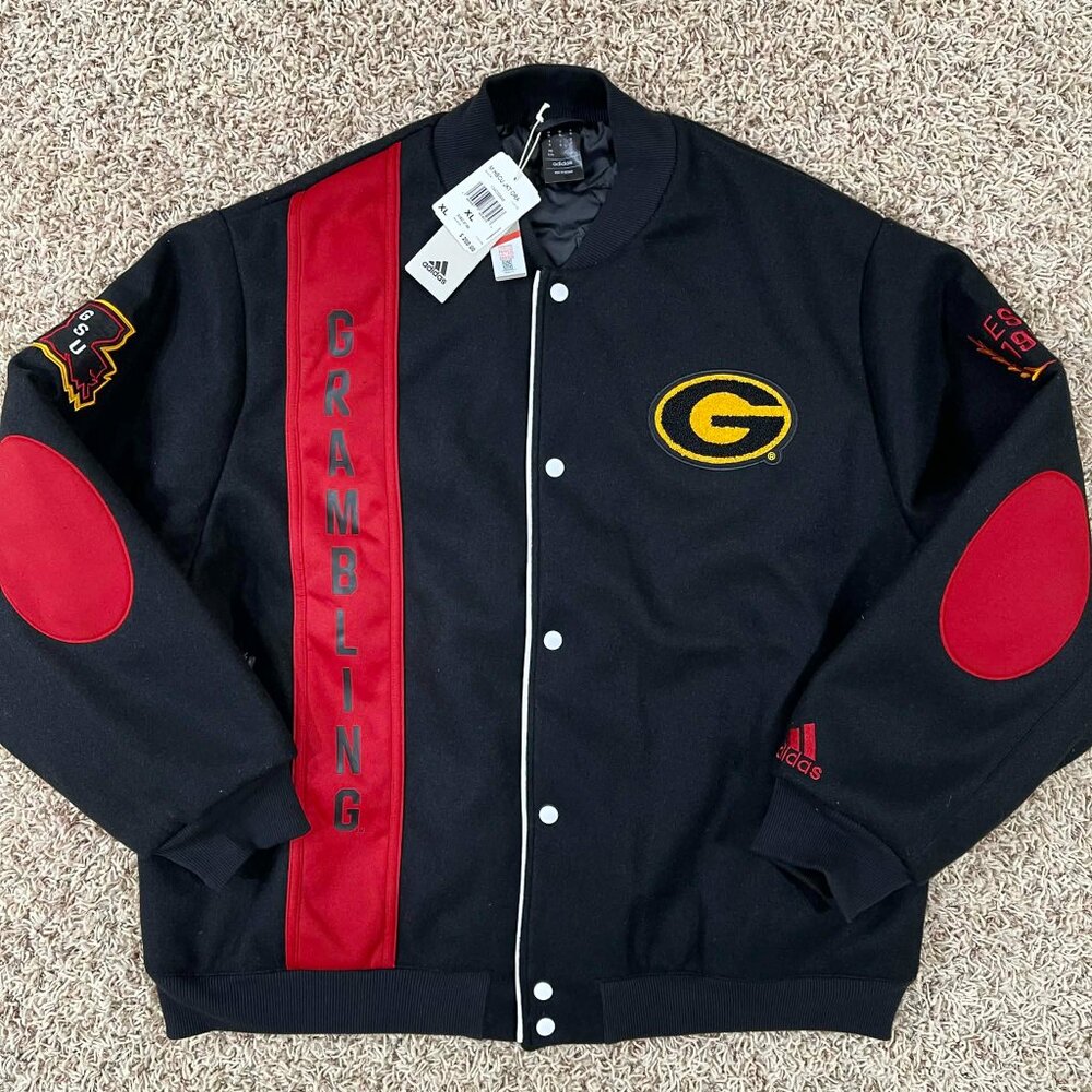 Adidas Grambling State University Tigers Dugout Jacket IU4742, Men's Size XL